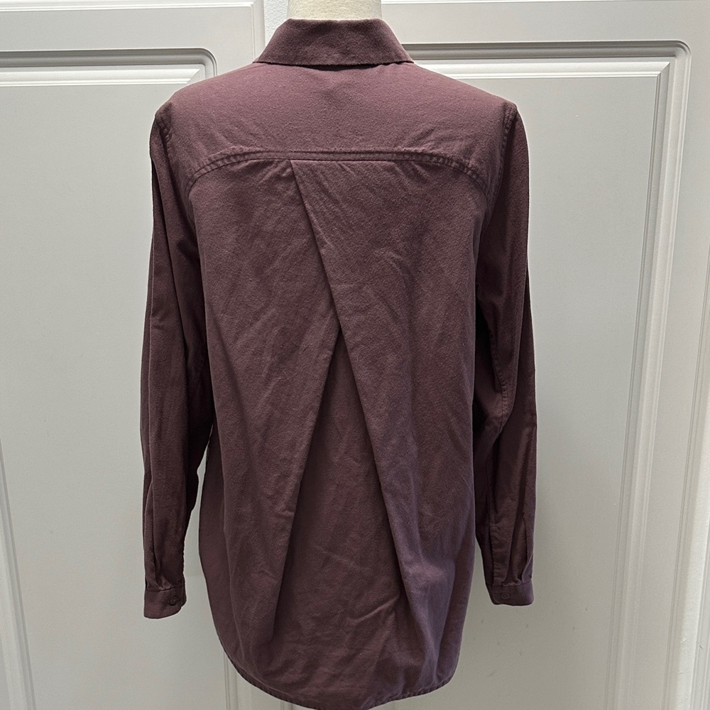 Lululemon Athletica Plum Button-Down Flannel Shirt - Picture 6 of 12